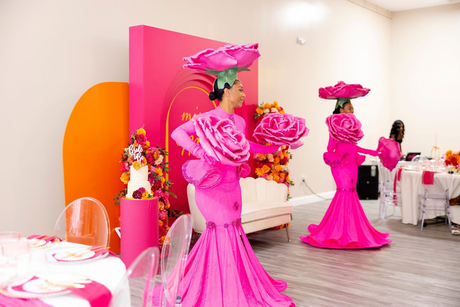 Luxury bridal shower balloon and floral accent by Creative Motion Events in Maryland