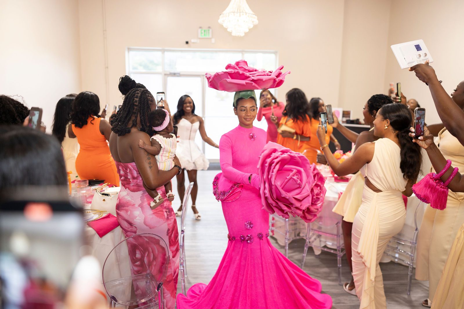 Luxury bridal shower centerpiece detail by Creative Motion Events in Maryland