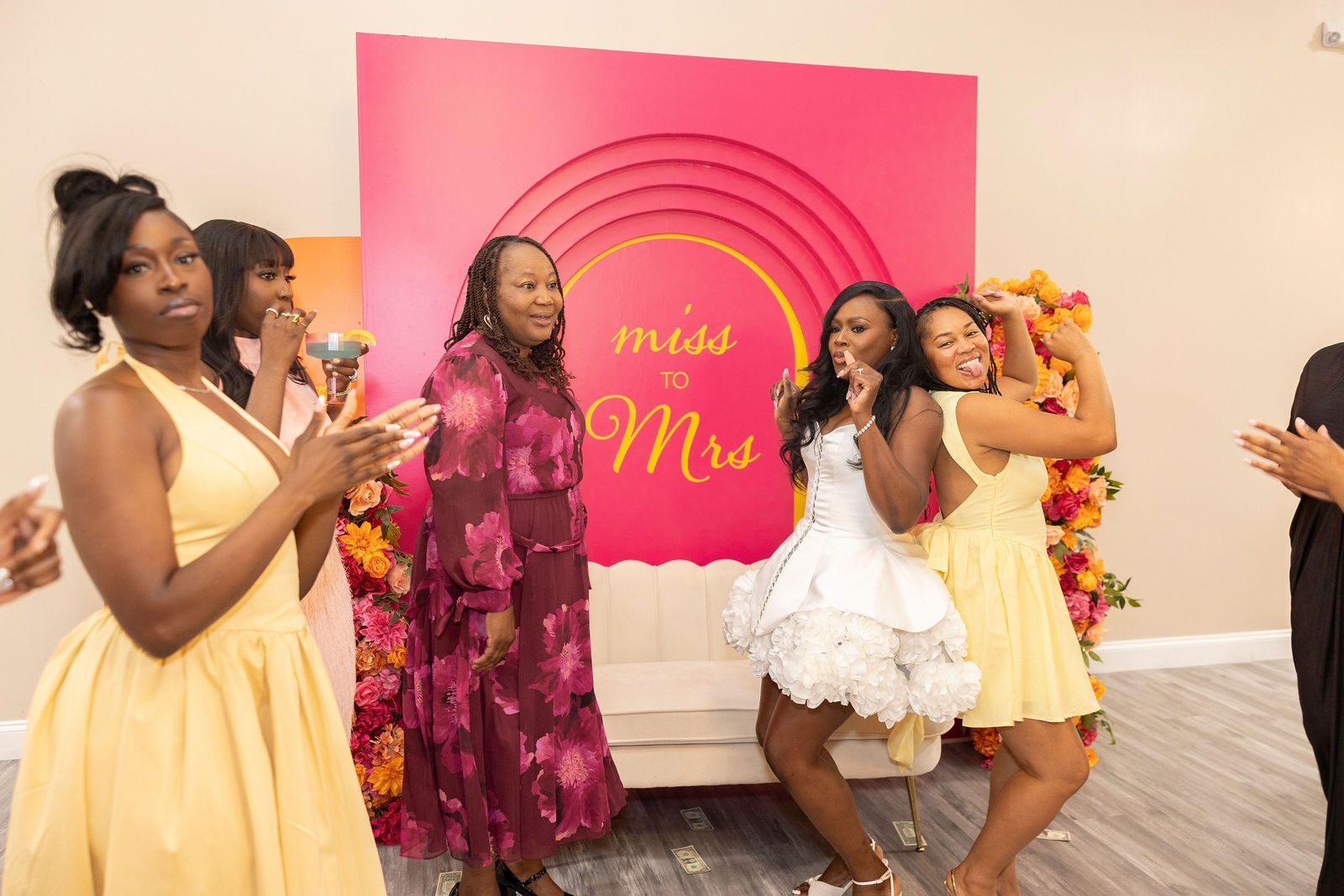 Luxury bridal shower Miss to Mrs backdrop by Creative Motion Events in Maryland