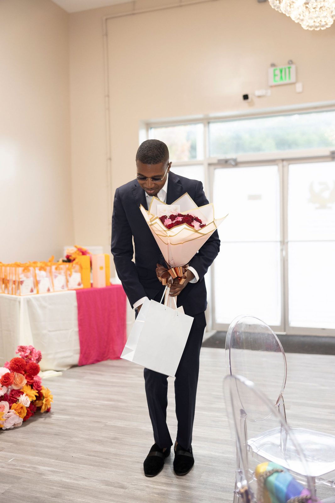 Luxury bridal shower centerpiece detail by Creative Motion Events in Maryland