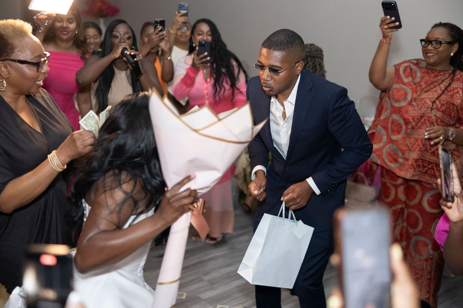 Luxury bridal shower bridal shower reception by Creative Motion Events in Maryland