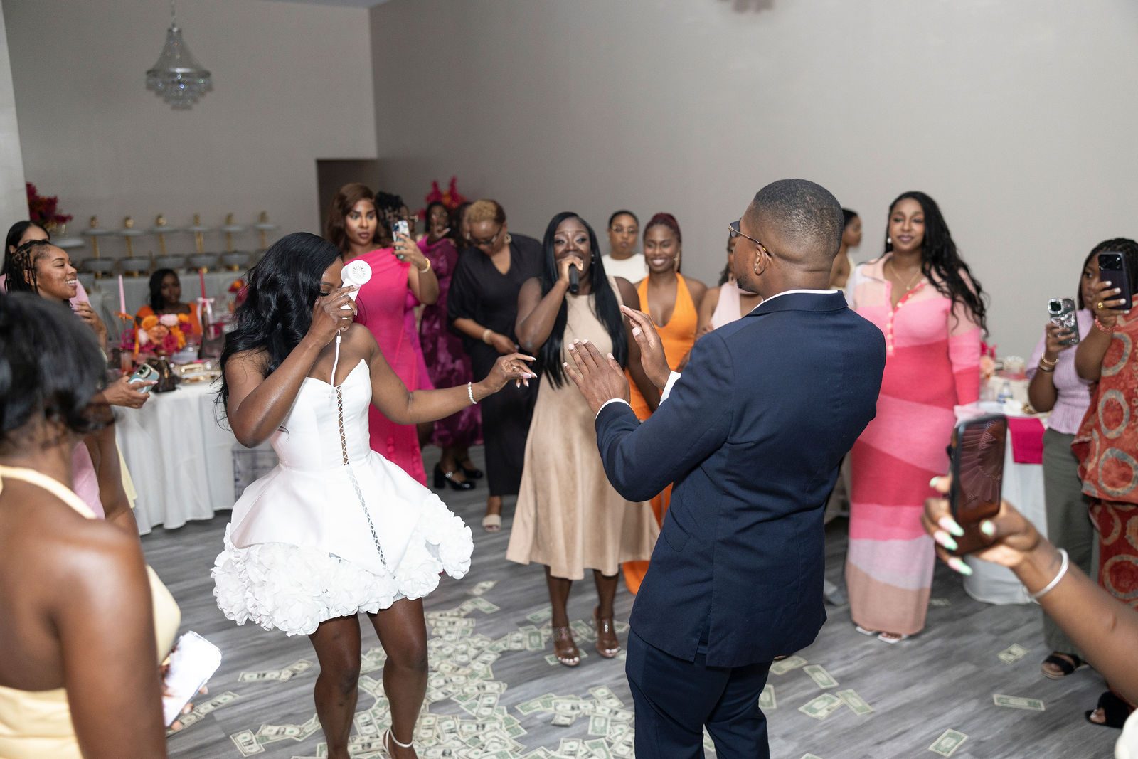 Luxury bridal shower balloon and floral accent by Creative Motion Events in Maryland