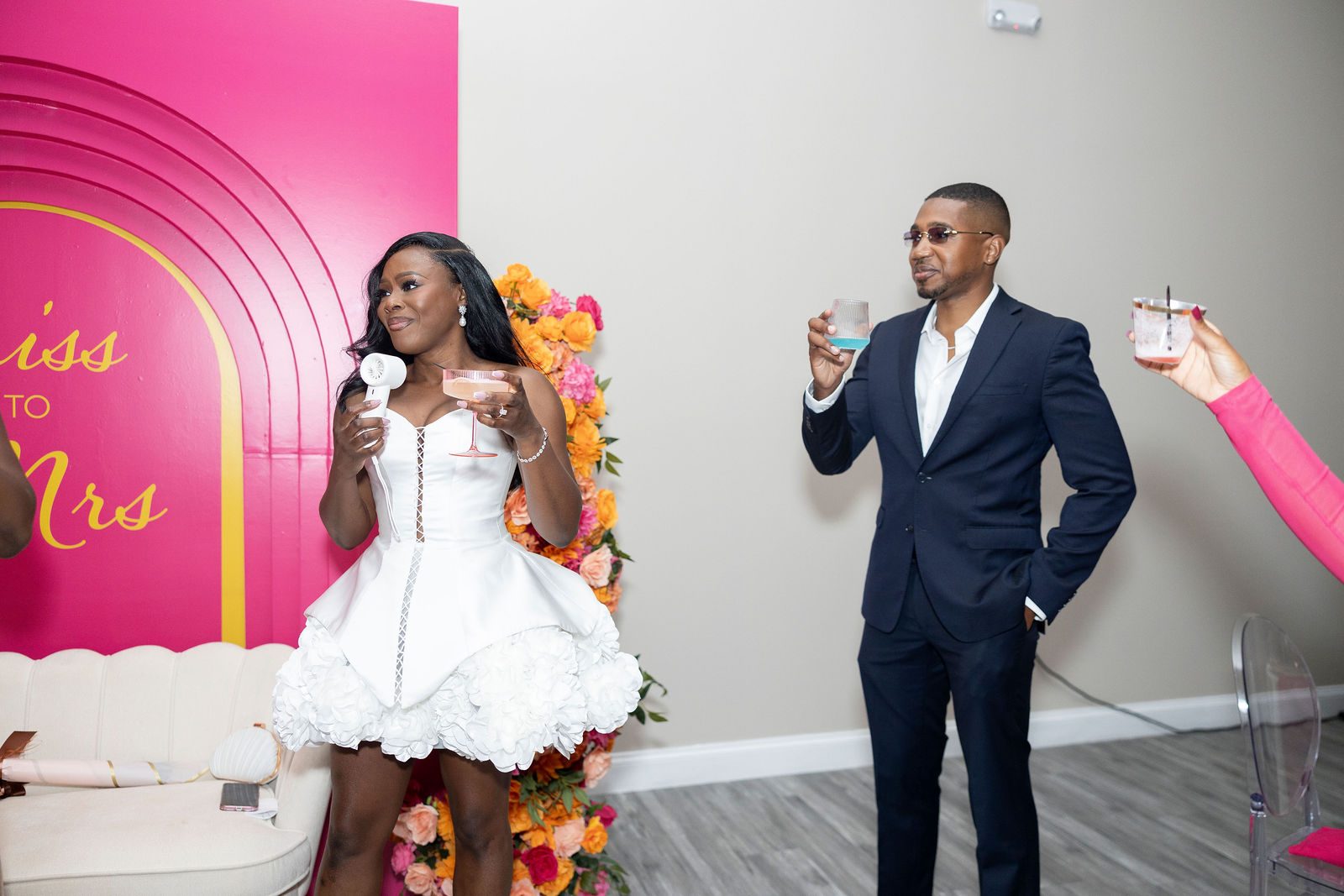 Luxury bridal shower lounge seating by Creative Motion Events in Maryland