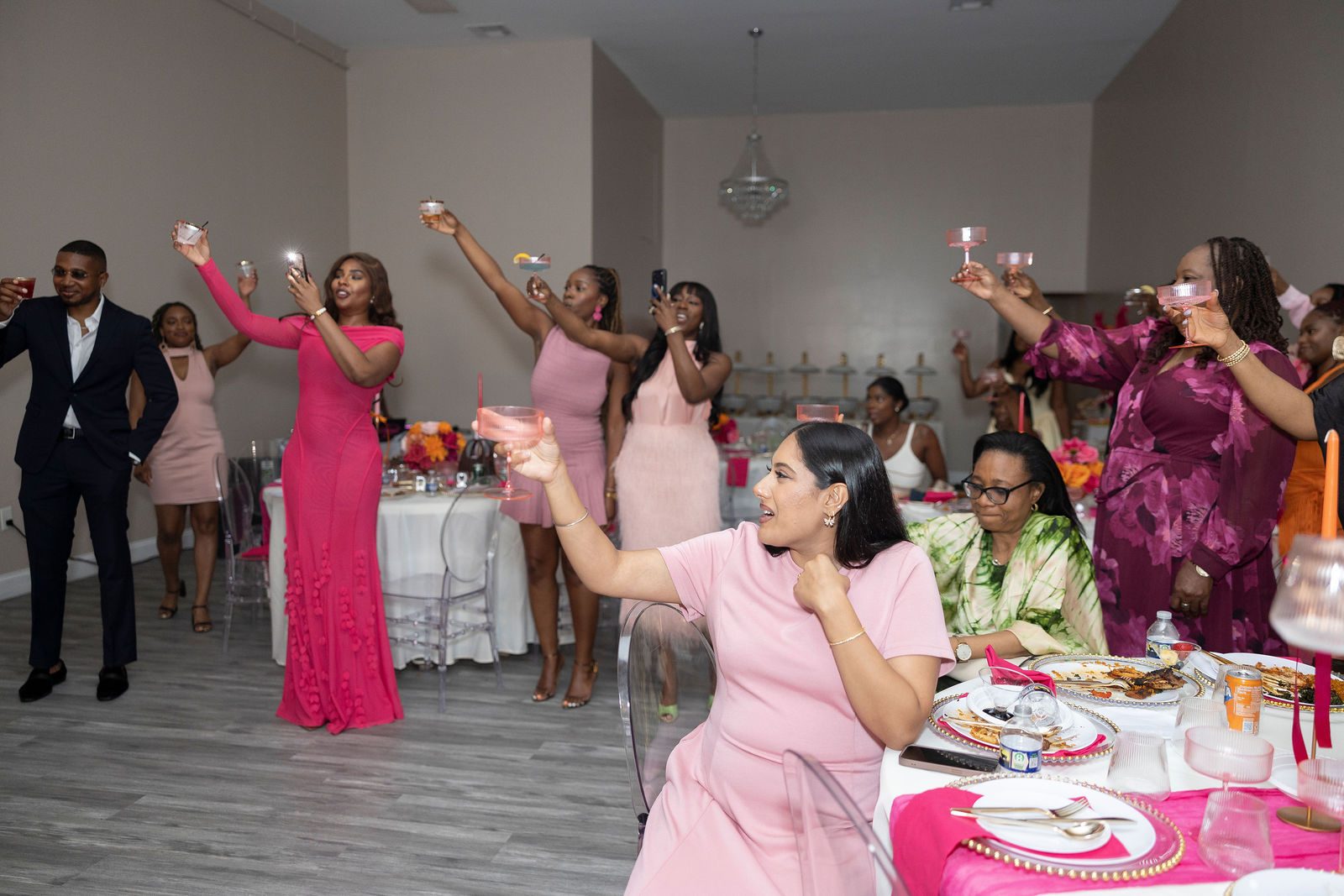Luxury bridal shower guest table styling by Creative Motion Events in Maryland